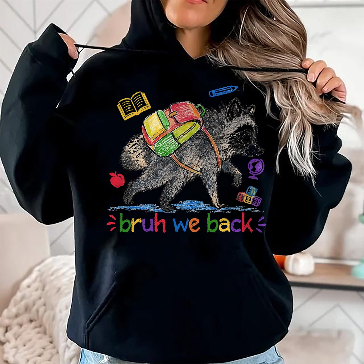 Best Student Shirt, Funny Back To School UnisexT-Shirt/Hoodie/Sweatshirt HLT00 - Bruh We Back Funny Jimothy Raccoon Back to School T-Shirt