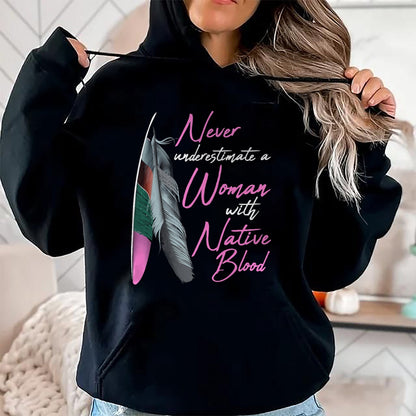 Native American T-Shirts, Vintage Native American Unisex T-Shirt/Hoodie/Sweatshirt HLT00 - Native American Indian A Woman With Native Blood T-Shirt (1)