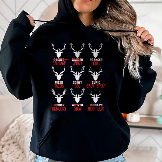 Funny Christmas Deer Hunters All of Santa's Reindeer design T-Shirt - Christmas Unisex T-Shirt/Hoodie/Sweatshirt - NINA00