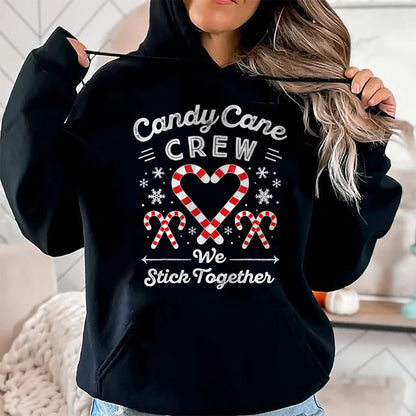 Christmas Candy Cane Heart Holiday Family Matching Pajama PJ T-Shirt - Christmas Unisex T-Shirt/Hoodie/Sweatshirt - NINA00