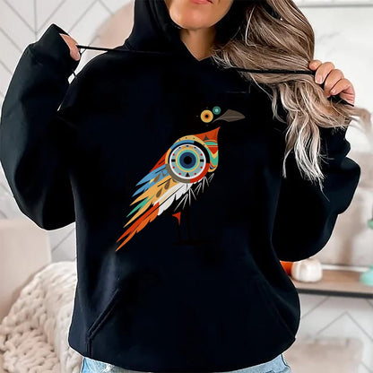 Native American T-Shirts, Vintage Native American Unisex T-Shirt/Hoodie/Sweatshirt HLT00 - Native American Style Hopi Art Bird for Good Luck T-Shirt