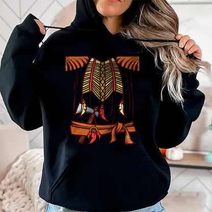 Native American T-Shirts, Vintage Native American Unisex T-Shirt/Hoodie/Sweatshirt HLT00 - Funny Native American Halloween Indian Simple Easy Costume T-Shirt (1)