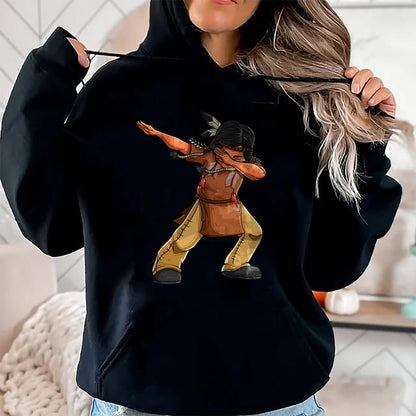 Native American T-Shirts, Vintage Native American Unisex T-Shirt/Hoodie/Sweatshirt HLT00 - American Flag - Dabbing Indian Funny Cute Native American Dance Dab Gift T-Shirt (1)