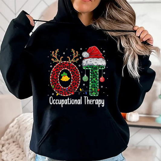 Occupational Therapy Christmas santa hat OT Therapist T-Shirt - Christmas Unisex T-Shirt/Hoodie/Sweatshirt - NINA00