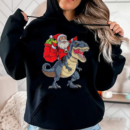 Dinosaur T rex Christmas Santa Boys Men Girls Xmas Squad T-Shirt - Christmas Unisex T-Shirt/Hoodie/Sweatshirt - NINA00