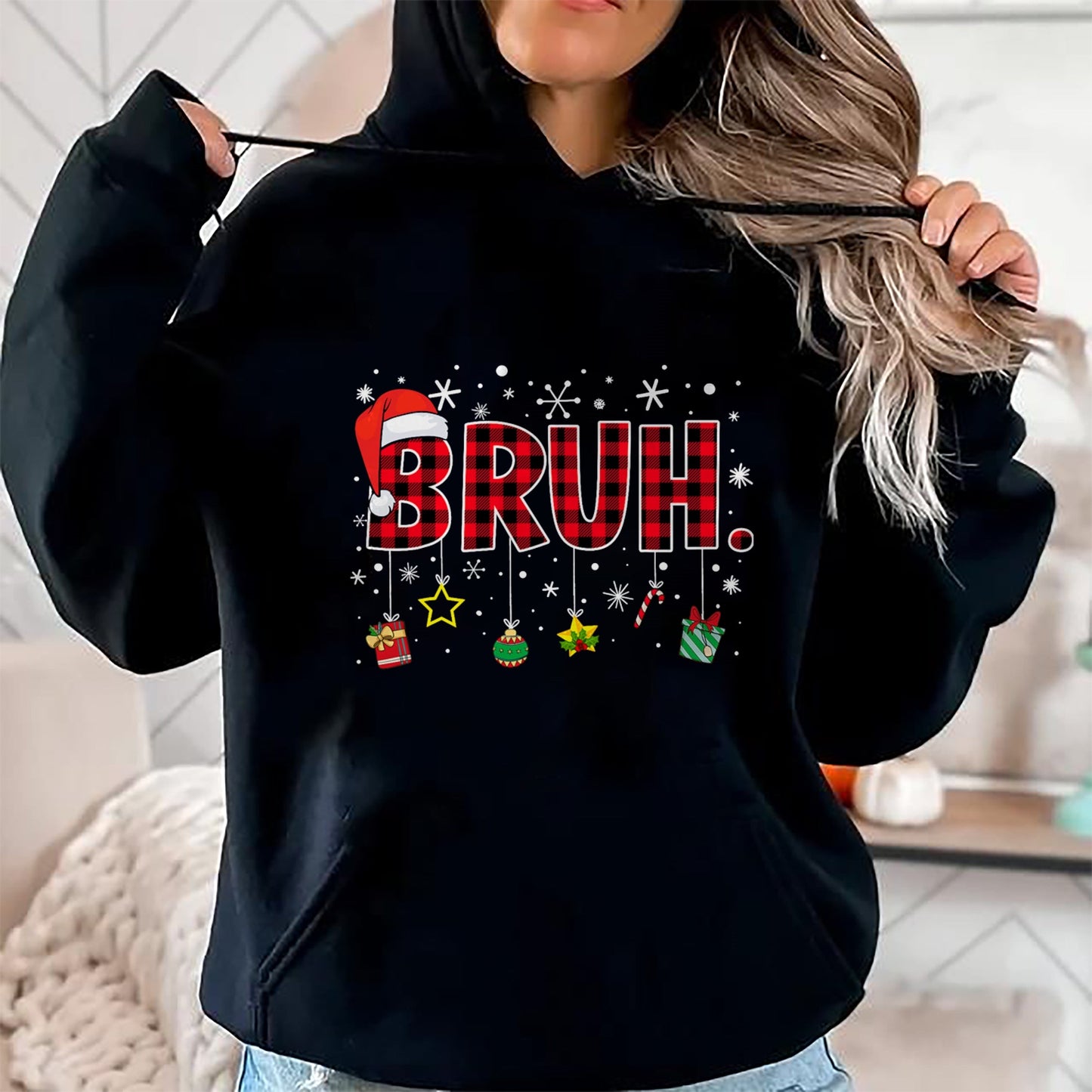 Bruh Funny Christmas Red Plaid Teens Boys Kids Xmas Pajamas T-Shirt - Christmas Unisex T-Shirt/Hoodie/Sweatshirt - NINA00