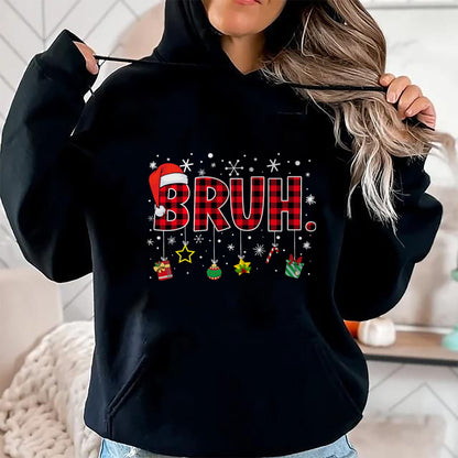 Bruh Funny Christmas Red Plaid Teens Boys Kids Xmas Pajamas T-Shirt - Christmas Unisex T-Shirt/Hoodie/Sweatshirt - NINA00