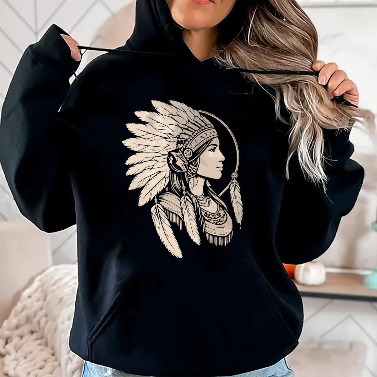 Native American T-Shirts, Vintage Native American Unisex T-Shirt/Hoodie/Sweatshirt HLT00 - Native American Woman Indian Day Pride Indigenous Cherokee T-Shirt