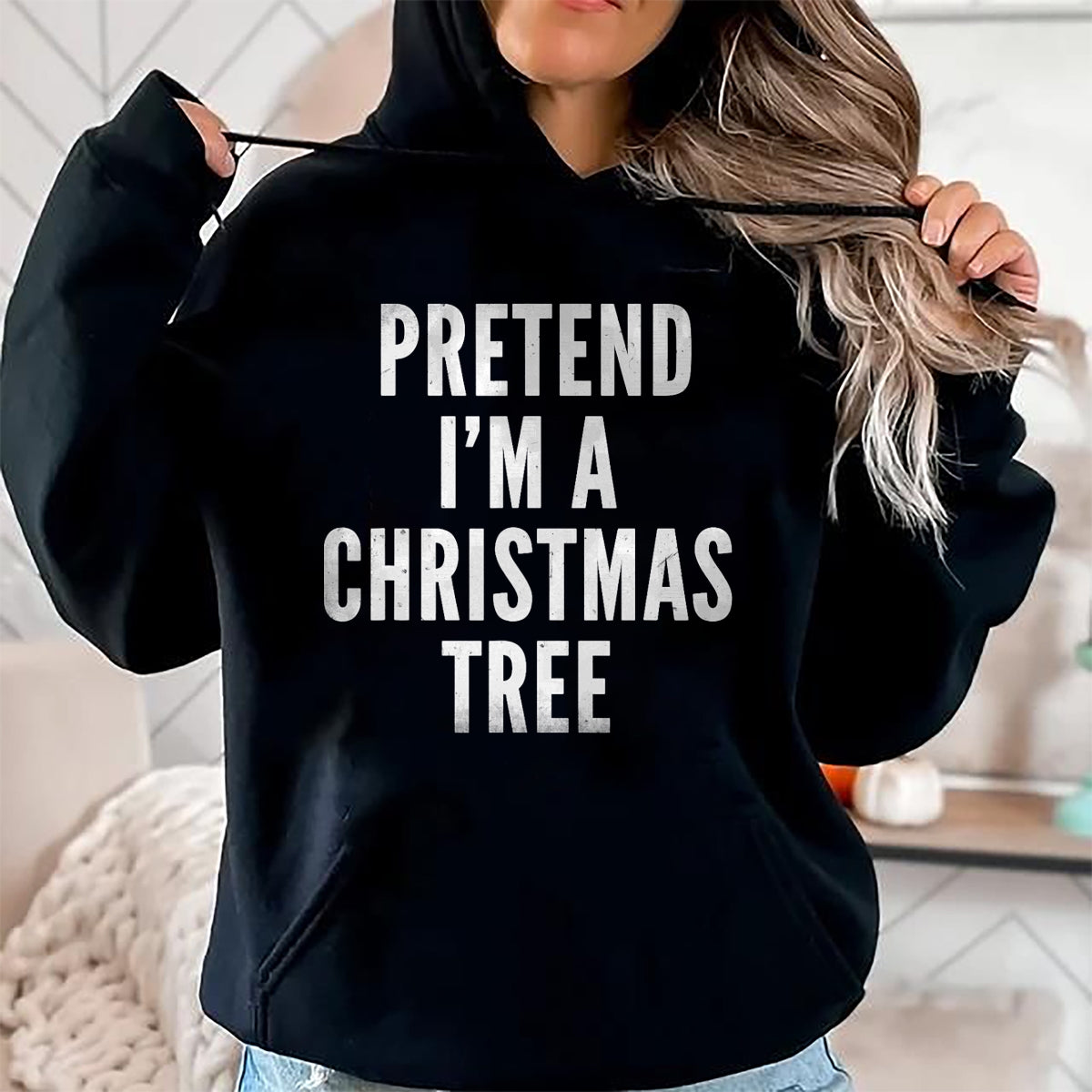 Funny Pretend Im A Christmas Tree Adult Christmas Costume T-Shirt - Christmas Unisex T-Shirt/Hoodie/Sweatshirt - NINA00