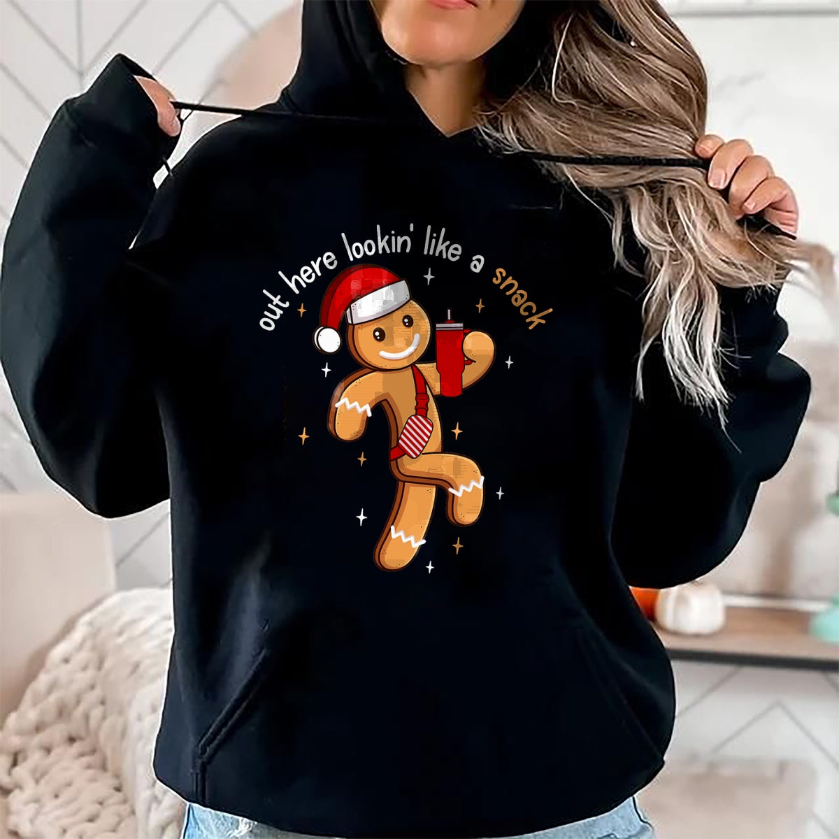 Out Here Looking Like A Snack Funny BouJee Xmas Gingerbread T-Shirt - Christmas Unisex T-Shirt/Hoodie/Sweatshirt - NINA00