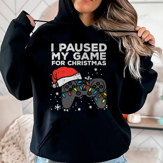 Paused My Game Christmas Gamer Xmas Men Boys Kids Youth Teen T-Shirt - Christmas Unisex T-Shirt/Hoodie/Sweatshirt - NINA00