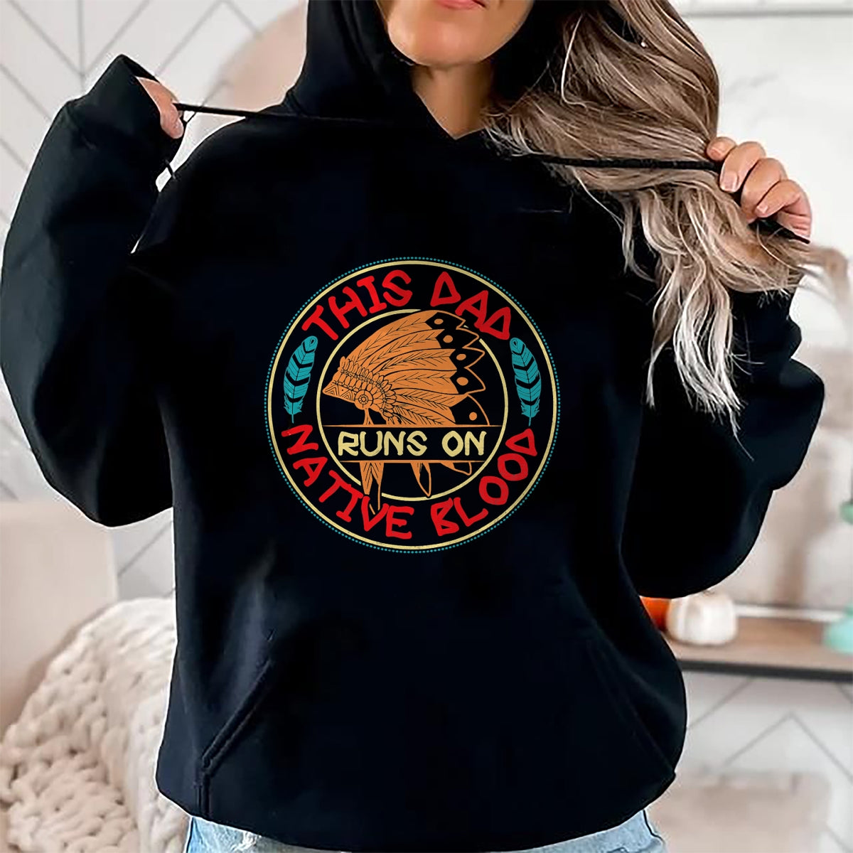 Native American T-Shirts, Vintage Native American Unisex T-Shirt/Hoodie/Sweatshirt HLT00 - Mens Native American Quote for a Proud Native American dad T-Shirt