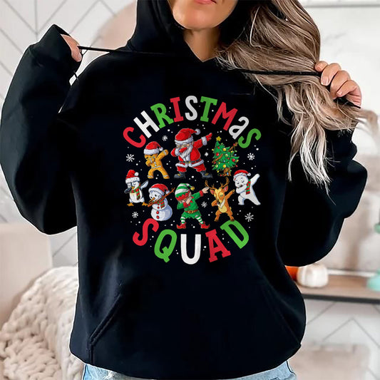 Christmas Squad Santa Dabbing Elf Family Matching Pajamas T-Shirt - Christmas Unisex T-Shirt/Hoodie/Sweatshirt - NINA00