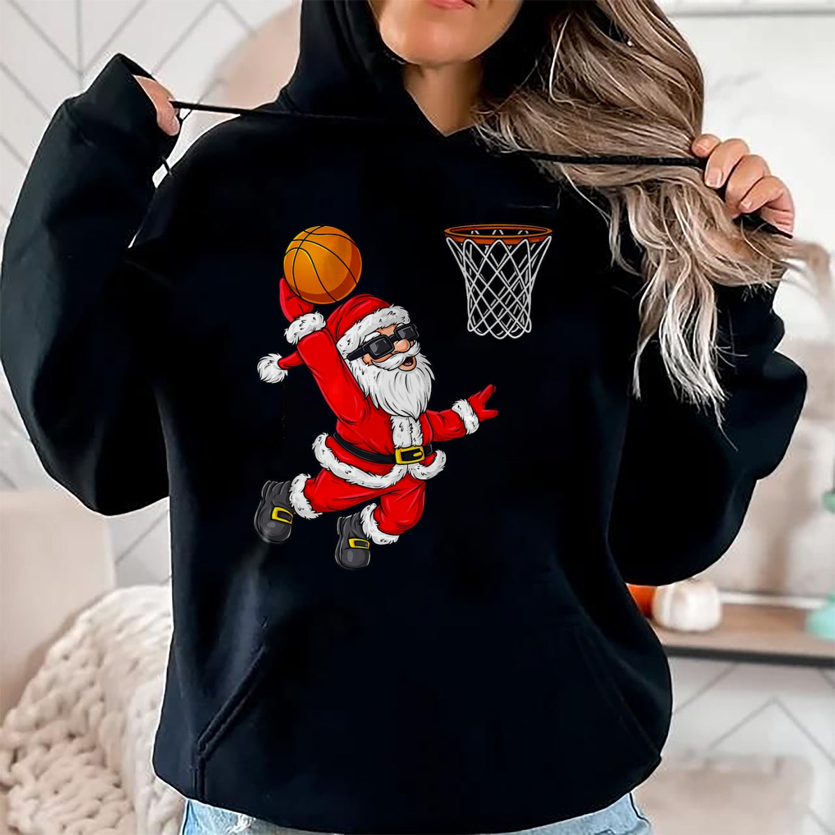 Christmas Santa Claus Dunking A Basketball Boys Kids Xmas T-Shirt - Christmas Unisex T-Shirt/Hoodie/Sweatshirt - NINA00