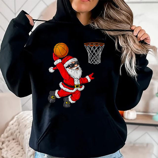 Christmas Santa Claus Dunking A Basketball Boys Kids Xmas T-Shirt - Christmas Unisex T-Shirt/Hoodie/Sweatshirt - NINA00