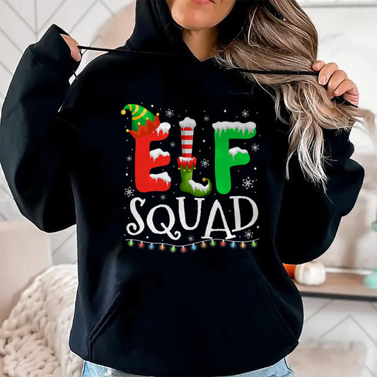 Elf Family Christmas Matching Pajamas Xmas Elf Squad T-Shirt - Christmas Unisex T-Shirt/Hoodie/Sweatshirt - NINA00