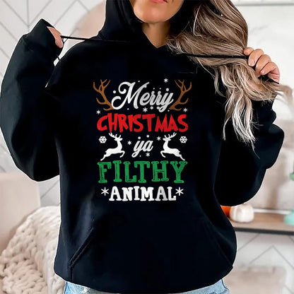 Merry Christmas Animal Filthy Ya Xmas Pajama T-Shirt - Christmas Unisex T-Shirt/Hoodie/Sweatshirt - NINA00