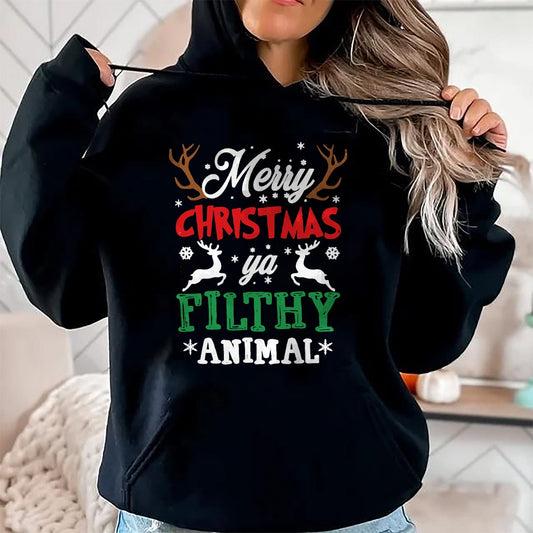 Merry Christmas Animal Filthy Ya Xmas Pajama T-Shirt - Christmas Unisex T-Shirt/Hoodie/Sweatshirt - NINA00