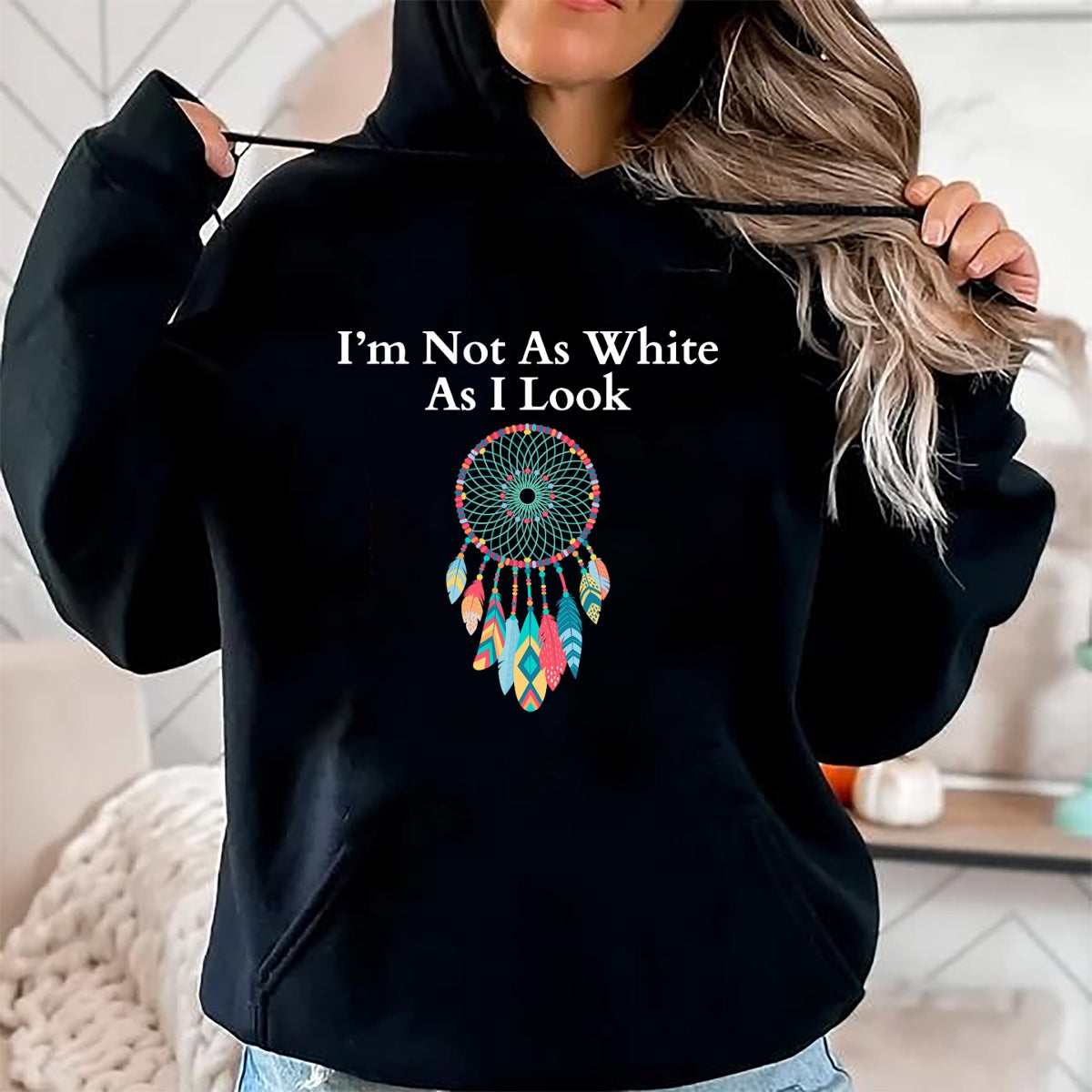 Native American T-Shirts, Vintage Native American Unisex T-Shirt/Hoodie/Sweatshirt HLT00 - I'm Not As White As I Look, Native American Heritage Day T-Shirt (2)