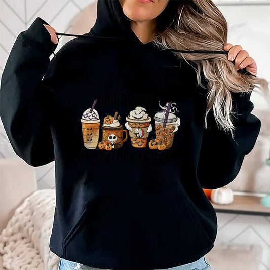 Nightmare Before Coffee Pumpkin Spice Halloween Costume T-Shirt - Christmas Unisex T-Shirt/Hoodie/Sweatshirt - NINA00