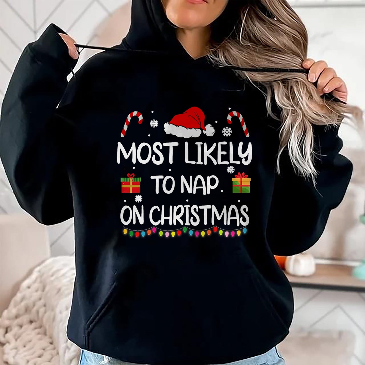 Most Likely To Nap On Christmas family funny matching T-Shirt - Christmas Unisex T-Shirt/Hoodie/Sweatshirt - NINA00