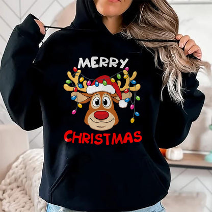 Merry Christmas Reindeer Xmas Family Men Women T-Shirt - Christmas Unisex T-Shirt/Hoodie/Sweatshirt - NINA00