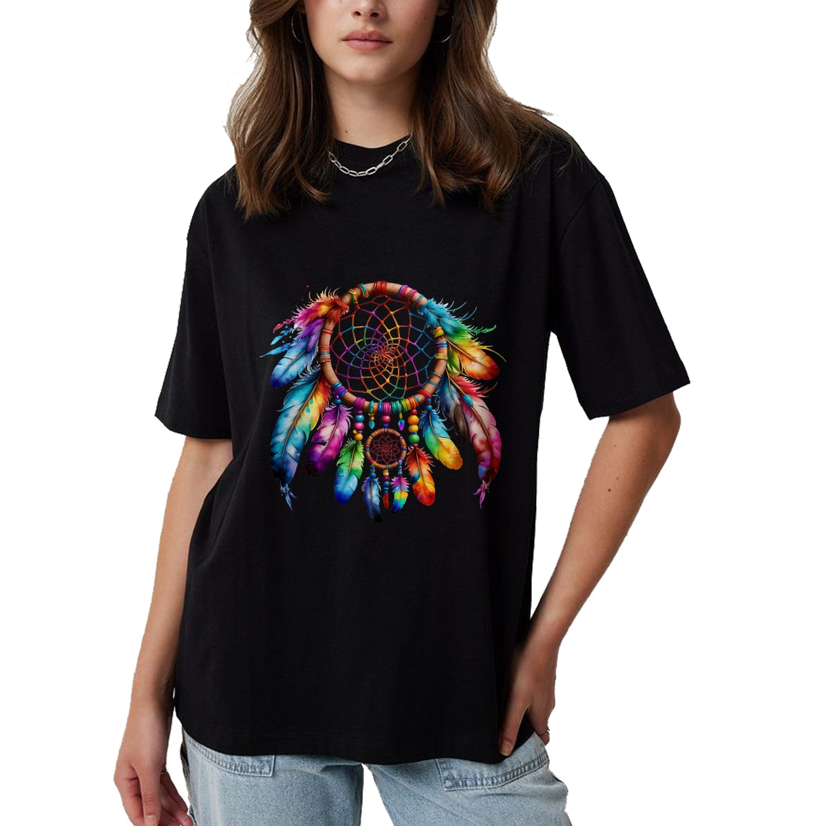 Native American T-Shirts, Vintage Native American Unisex T-Shirt/Hoodie/Sweatshirt HLT00 - Native American Heritage Month Feather Dreamcatcher T-Shirt (1)