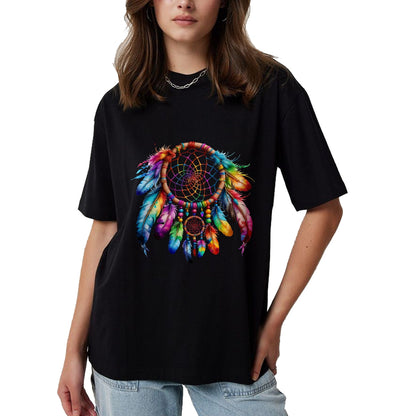 Native American T-Shirts, Vintage Native American Unisex T-Shirt/Hoodie/Sweatshirt HLT00 - Native American Heritage Month Feather Dreamcatcher T-Shirt (1)