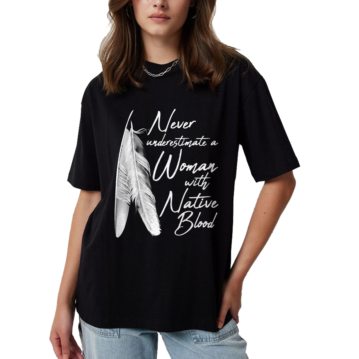 Native American T-Shirts, Vintage Native American Unisex T-Shirt/Hoodie/Sweatshirt HLT00 - Native American A Woman With Native Blood American Indian T-Shirt (1)