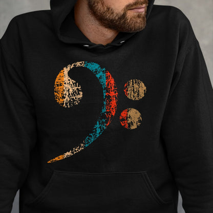 Guitar Lover Shirt, Funny Guitar UnisexT-Shirt/Hoodie/Sweatshirt HLT00 - Vintage Bass Clef for Bass Players, Bassists Bands Orchestra T-Shirt Small