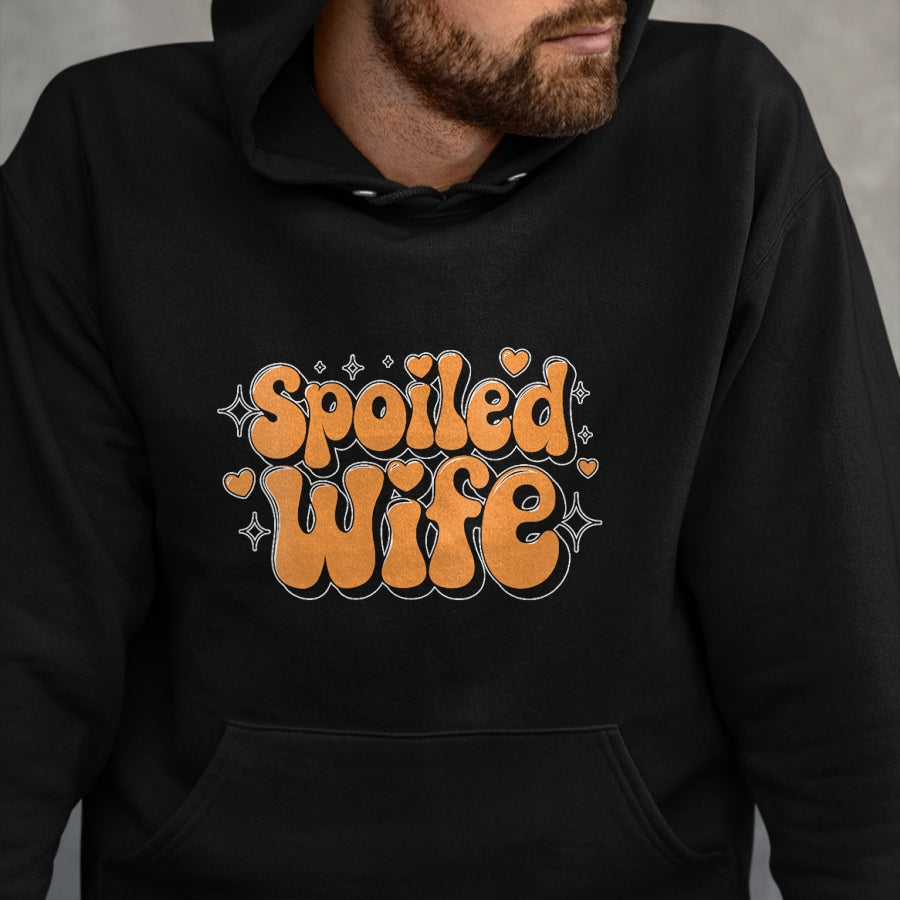Best Wife Shirt, Wife and Husband Unisex T-Shirt/Hoodie/Sweatshirt HLT00 - Gift for wife T shirt, spoiled wife   Womens Spoiled Wife V-Neck T-Shirt