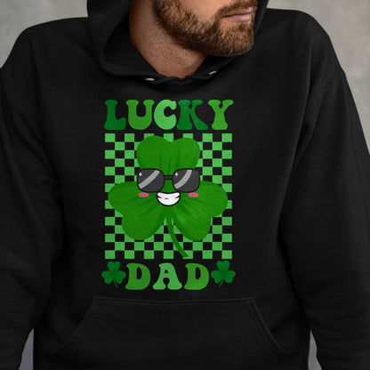 Gift for Dad Shirt, Funny Dad Unisex T-Shirt/Hoodie/Sweatshirt HLT00 – Lucky Dad Rainbow St Patricks Day Lucky Dad T-Shirt