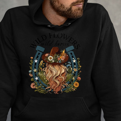 Best Horse Lover Shirt , Funny Horse UnisexT-Shirt/Hoodie/Sweatshirt HLT00 - Wildflowers Wild Horses Western Boho Country Music T-Shirt