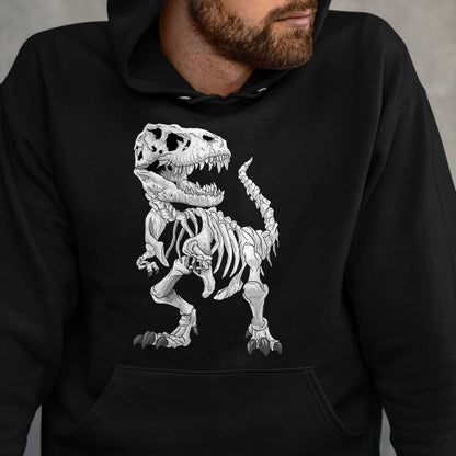 Best Dinosaur Lover Shirt, Funny Dinosaur UnisexT-Shirt/Hoodie/Sweatshirt HLT00 - T-Rex Skeleton Dino Bones Paleontologist Fossil Dinosaur T-Shirt, Men, Black, 3X-Large