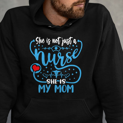 Funny Nurse Shirt, Nurse Unisex T-Shirt/Hoodie/Sweatshirt HLT00 - My Mom Is A Nurse Proud Nurse's Son Daughter RN LPN Family T-Shirt