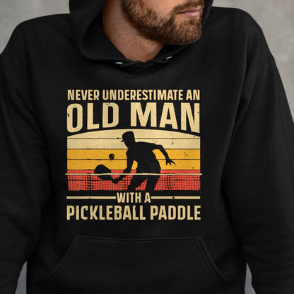 Funny Pickleball Shirt, Pickleball Lover Unisex T-Shirt/Hoodie/Sweatshirt HLT00 - Cool Pickleball Art for Men Grandpa Paddle Pickleball Player T-Shirt, Men, Black, 3X-Large
