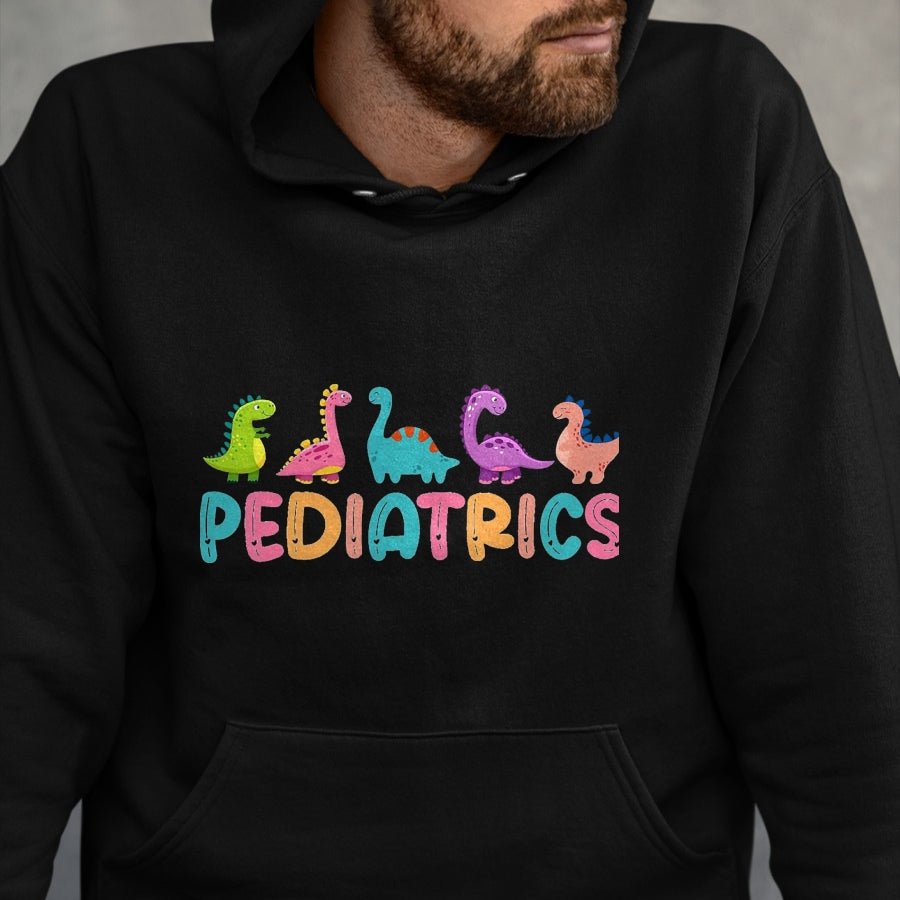 Best Doctor Shirt, Funny Doctor UnisexT-Shirt/Hoodie/Sweatshirt HLT00 - Pediatrics Dinosaurs Peds Nurse Crew Appreciation Pediatric T-Shirt, Men, Black, 3X-Large