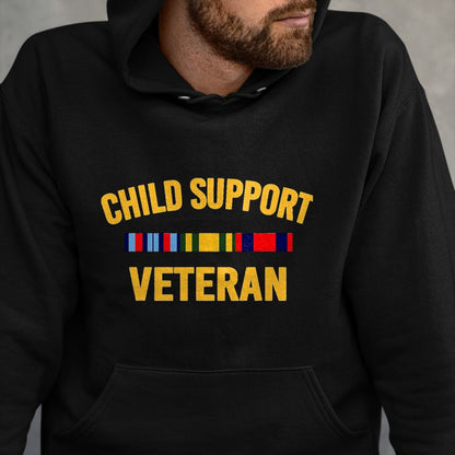 Proud Veteran Shirt, Funny Veteran UnisexT-Shirt/Hoodie/Sweatshirt HLT00 - Child Support Veteran Shirts Patriots Veteran Flag T-Shirt, Men, Black, 3X-Large