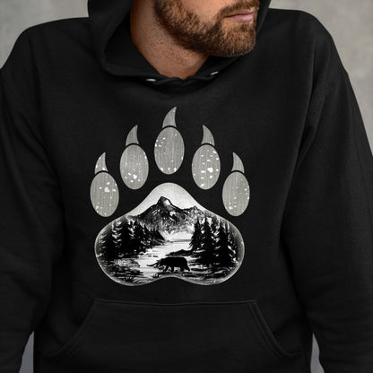 Native American T-Shirts, Vintage Native American Unisex T-Shirt/Hoodie/Sweatshirt HLT00 - Native American Indian Bear Claws Funny Mountain Animal Gift