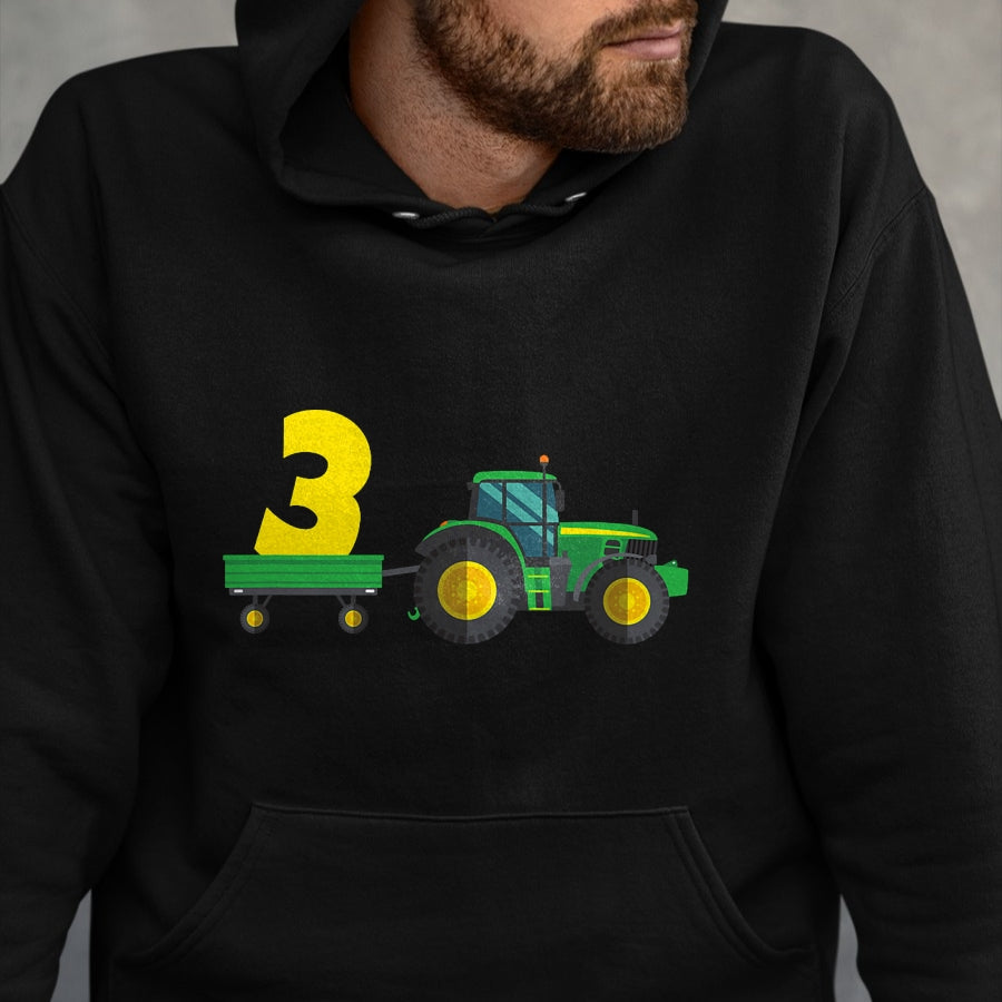 Best Farmer Life Shirt, Funny Farmer UnisexT-Shirt/Hoodie/Sweatshirt HLT00 - Kids Farm 3 years old 3rd birthday tractor T-Shirt