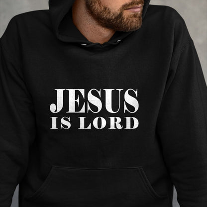 Christian Tee, Christian Faith Unisex T-Shirt/Hoodie/Sweatshirt HLT00 - Jesus Is Lord Christian God Christ T-Shirt Gift White Word T-Shirt