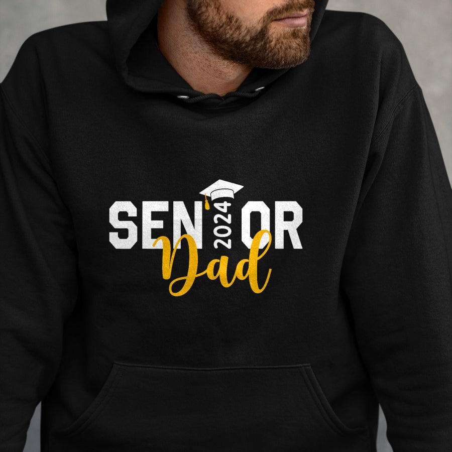 Gift for Dad Shirt, Funny Dad Unisex T-Shirt/Hoodie/Sweatshirt HLT00 – Proud Senior Dad 2024 Senior 2024 Dad Class Of 2024 Father T-Shirt
