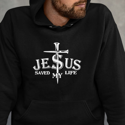 Christian Tee, Christian Faith Unisex T-Shirt/Hoodie/Sweatshirt HLT00 - Jesus Cross Christ Saved My Life Quote Saying Christian T-Shirt