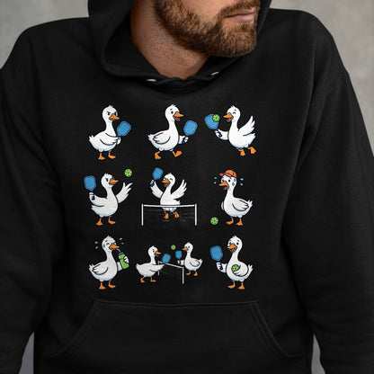 Funny Pickleball Shirt, Pickleball Lover Unisex T-Shirt/Hoodie/Sweatshirt HLT00 - Goose Playing Pickleball Player Paddle Ball Pickleball Lover T-Shirt