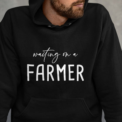 Best Farmer Life Shirt, Funny Farmer UnisexT-Shirt/Hoodie/Sweatshirt HLT00 - Waiting On A Farmer, Funny Farmer Wife T-Shirt