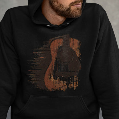 Guitar Lover Shirt, Funny Guitar UnisexT-Shirt/Hoodie/Sweatshirt HLT00 - Musician Guitarist Distressed Acoustic Guitar T-Shirt, Unisex-Adults, Blue, Small, Short Sleeve