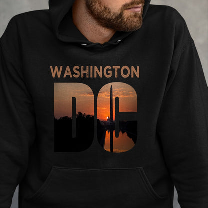 Gift for Dad Shirt, Funny Dad Unisex T-Shirt/Hoodie/Sweatshirt HLT00 – Washington DC Monument Skyline Art Vacation Souvenir Gift T-Shirt