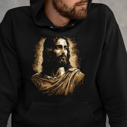 Christian Tee, Christian Faith Unisex T-Shirt/Hoodie/Sweatshirt HLT00 - Jesus Christ Portrait T-Shirt