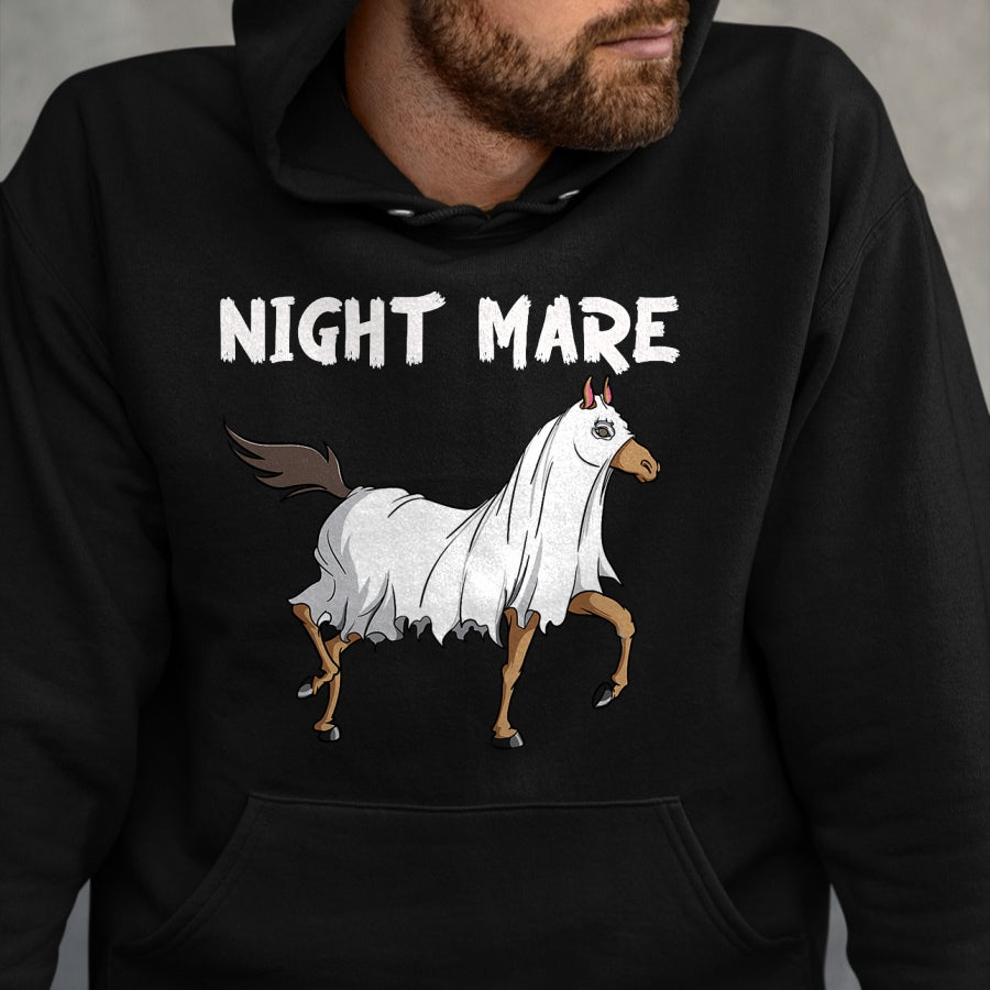 Best Horse Lover Shirt , Funny Horse UnisexT-Shirt/Hoodie/Sweatshirt HLT00 - Horse Ghost Night Mare  Equestrian Horse Lover Halloween T-Shirt