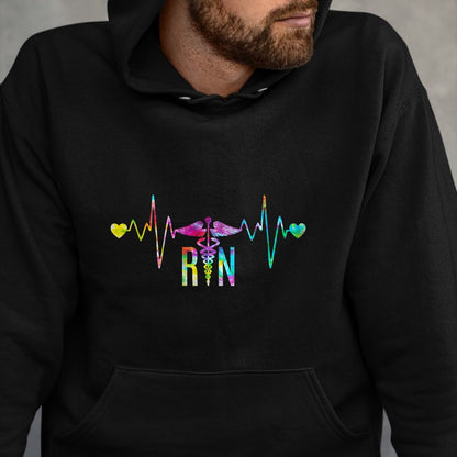 Funny Nurse Shirt, Nurse Unisex T-Shirt/Hoodie/Sweatshirt HLT00 - Womens Lovely RN Registered Nurse Tie Dye - Nurse Tshirts for Women V-Neck T-Shirt